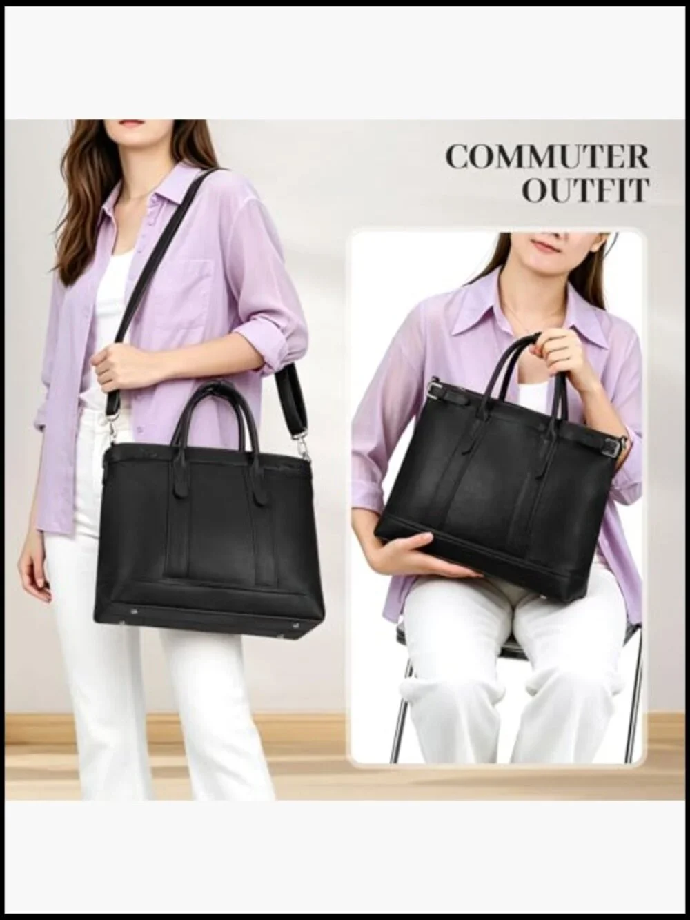 Slouchy Hobo Shoulder Bag Soft Vegan Leather Crossbody Tote Large Capacity